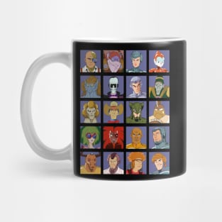 SilverHawks Characters. Quicksilver, Steelheart, Steelwill, Mon*Star, Hardware, Timestopper, Yes-Man, Smiley and many more! Mug